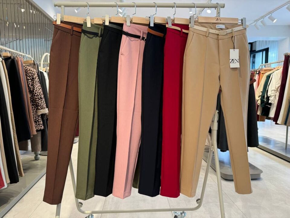 Kumaş Pantalon Koyu Camel